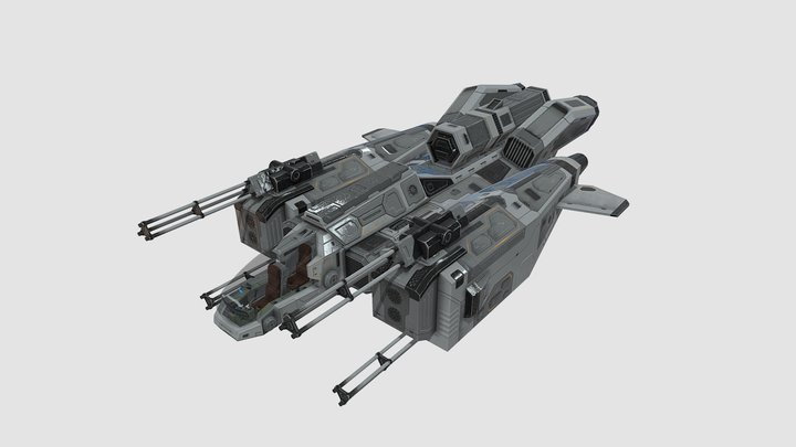 Stealth Drone Fighter Zt-009 3D Model
