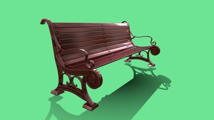Vintage bench 3D Model