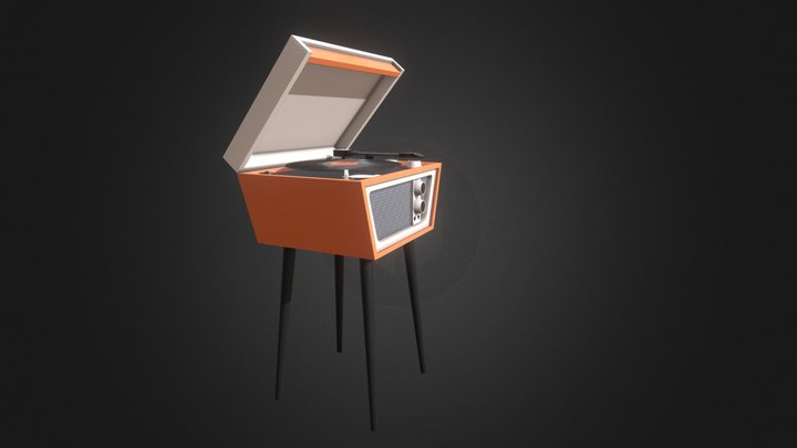 Retro Turntable 3D Model