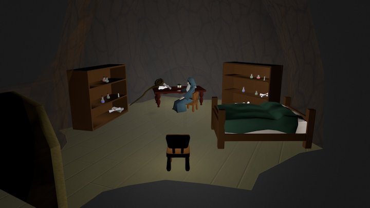 A Wizard in his Treehouse 3D Model