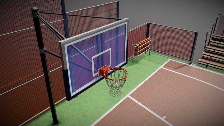 Баскетбольная Стойка  "Los Angeles" 3D Model