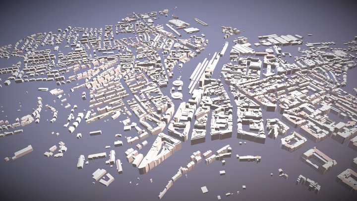 Luxembourg 3D buildings - part 1/8 3D Model