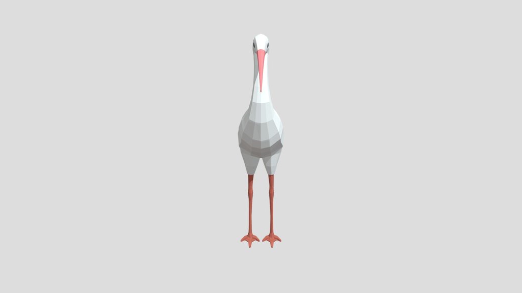 Low Poly Stork