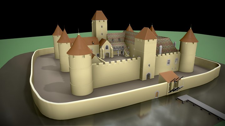 Brie-Comte-Robert. Le château au XIVe s 3D Model