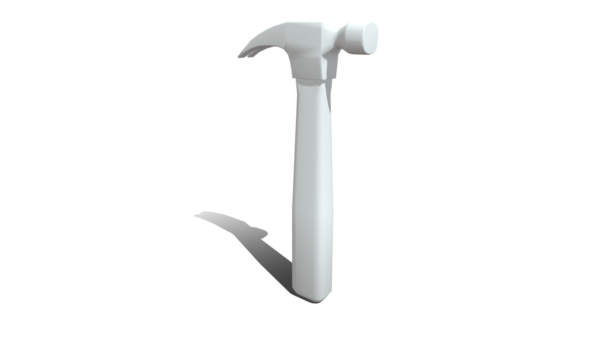 3D model Hammer - This is a 3D model of the Hammer. The 3D model is about a white and grey sword.
