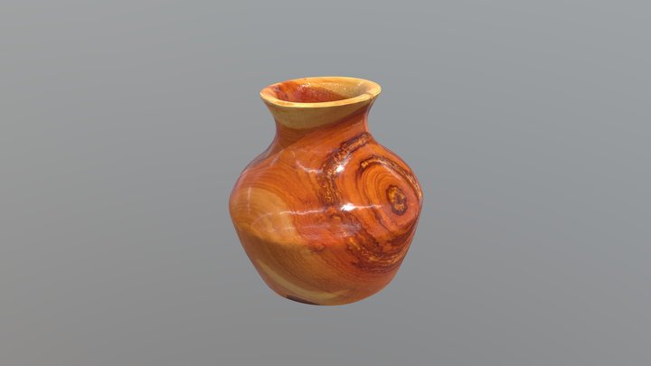 Wood Vase 3D Model