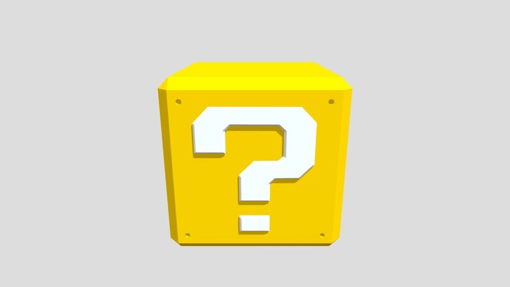 Mario Question Block 3D Model