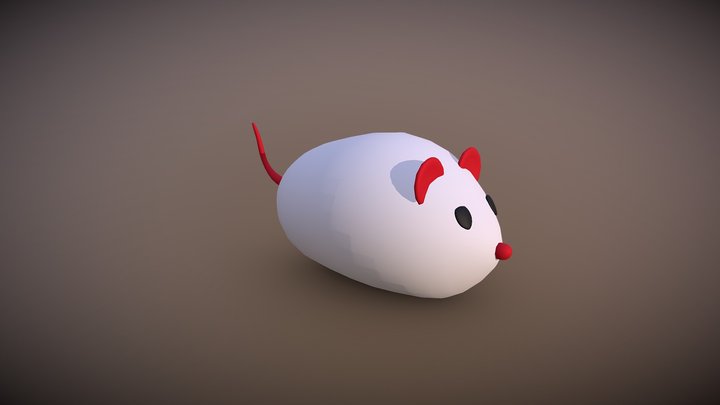 Low Poly Rat 3D Model