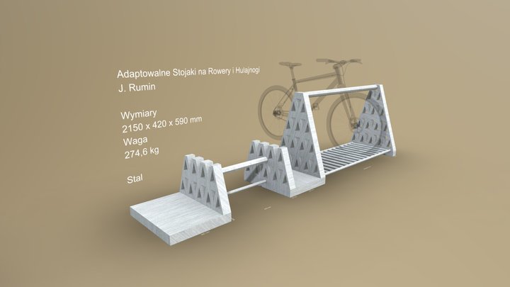 Adaptowalne Stojaki na rowery 3D Model
