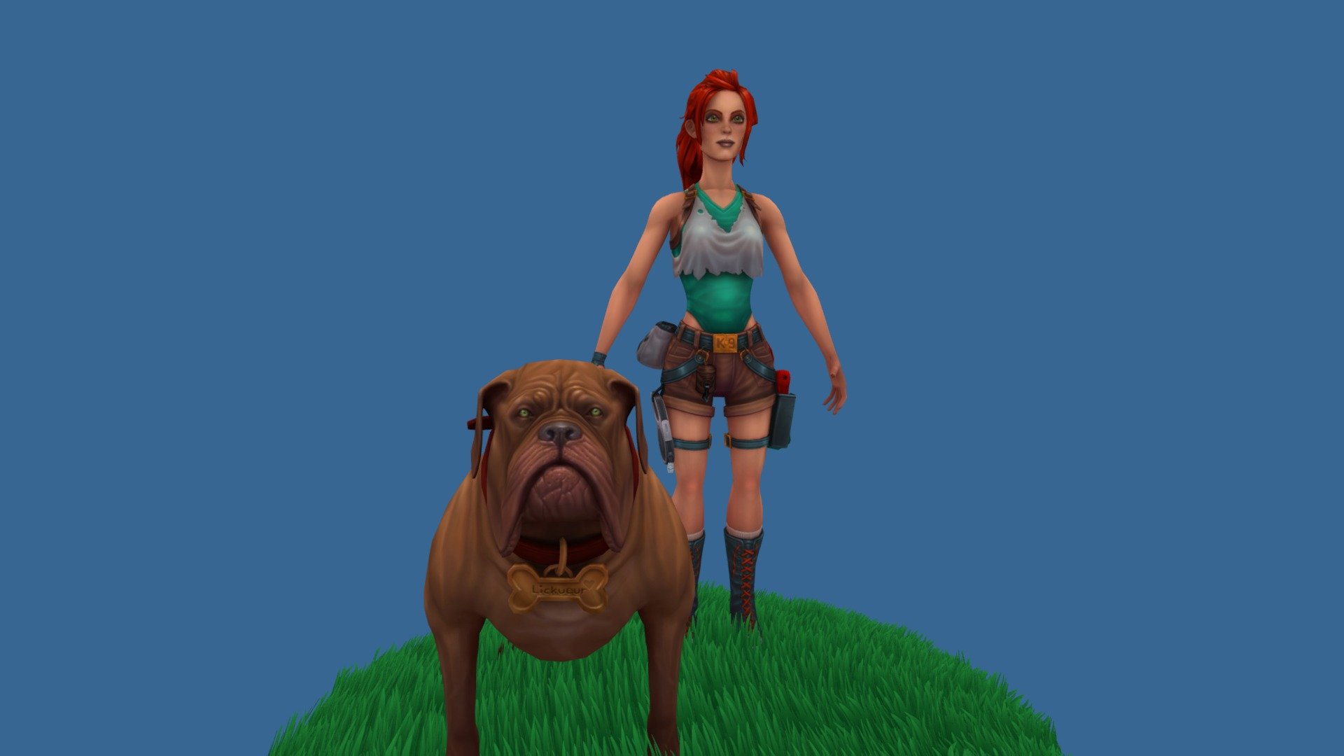 Dog Raider A Pose