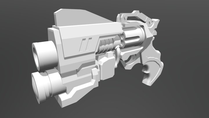 New Lowpoly Pistol 3D Model