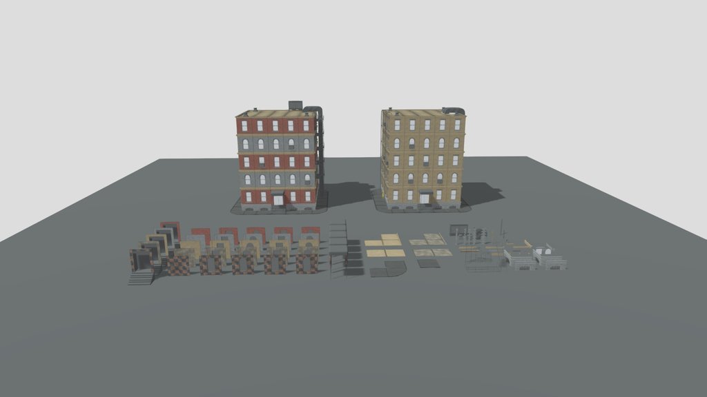 GAME READ MODULAR BUILDING ASSET
