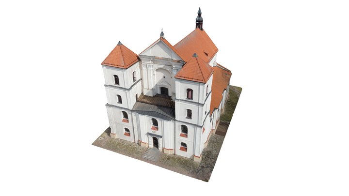Trakai Basilica Double Orbit with DJI Mini 2 SE 3D Model