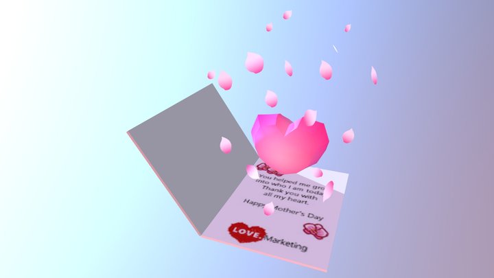 Mother's Day Card 3D Model
