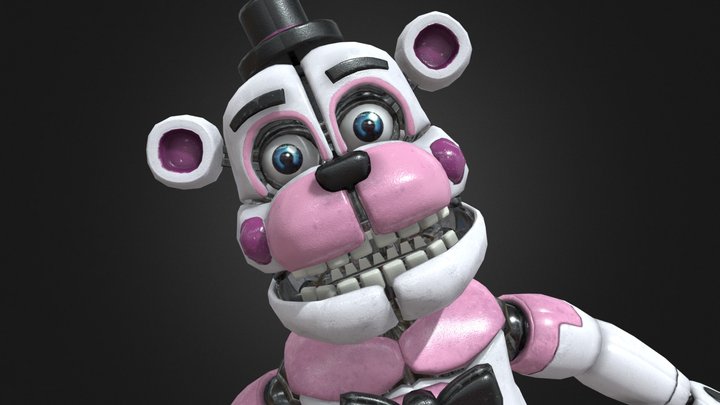 FNaF HW Funtime Freddy Remesh & ReTexture – Modèle 3D gratuit STL