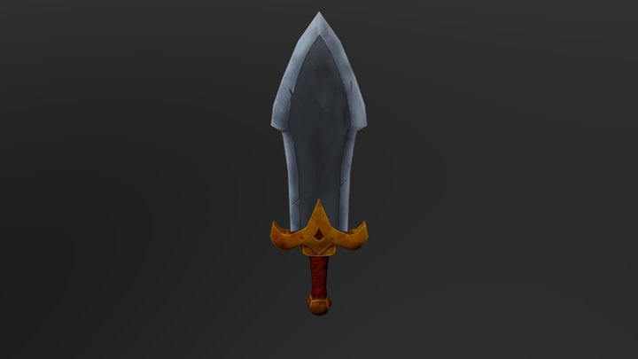 Hand Painted Sword Practice 3D Model