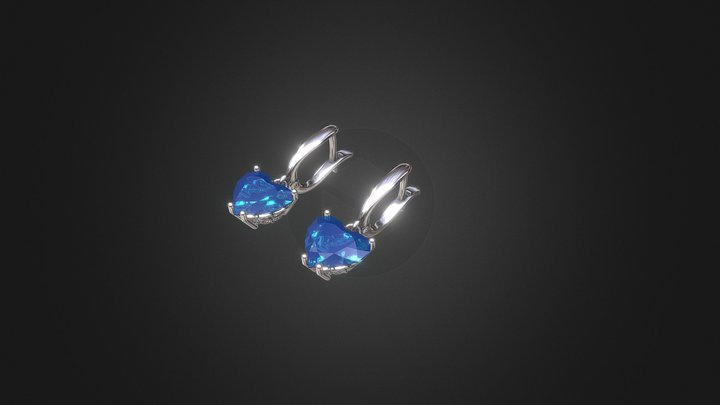 Hearts (earrings) 3D Model