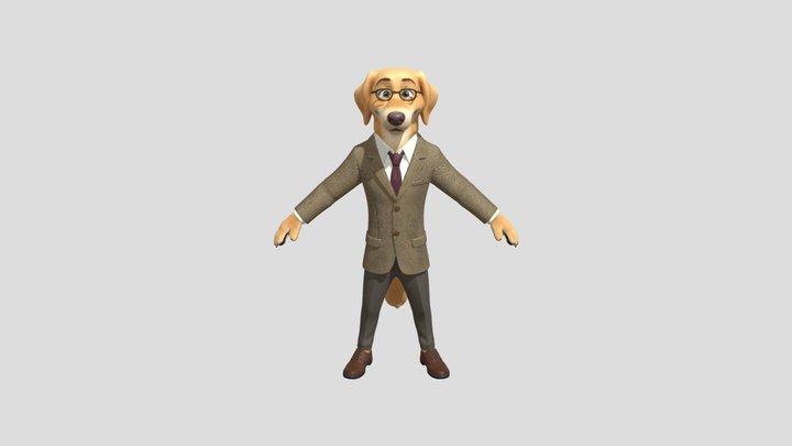The Dapper Dog 3D Model