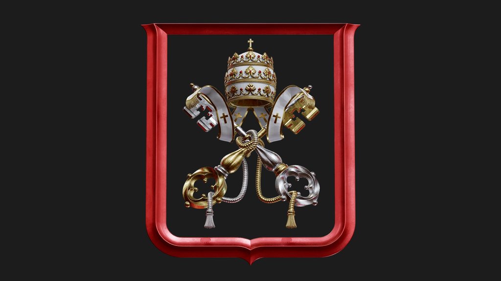 The coat of arms of Vatican City