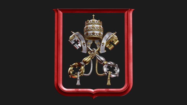 The coat of arms of Vatican City