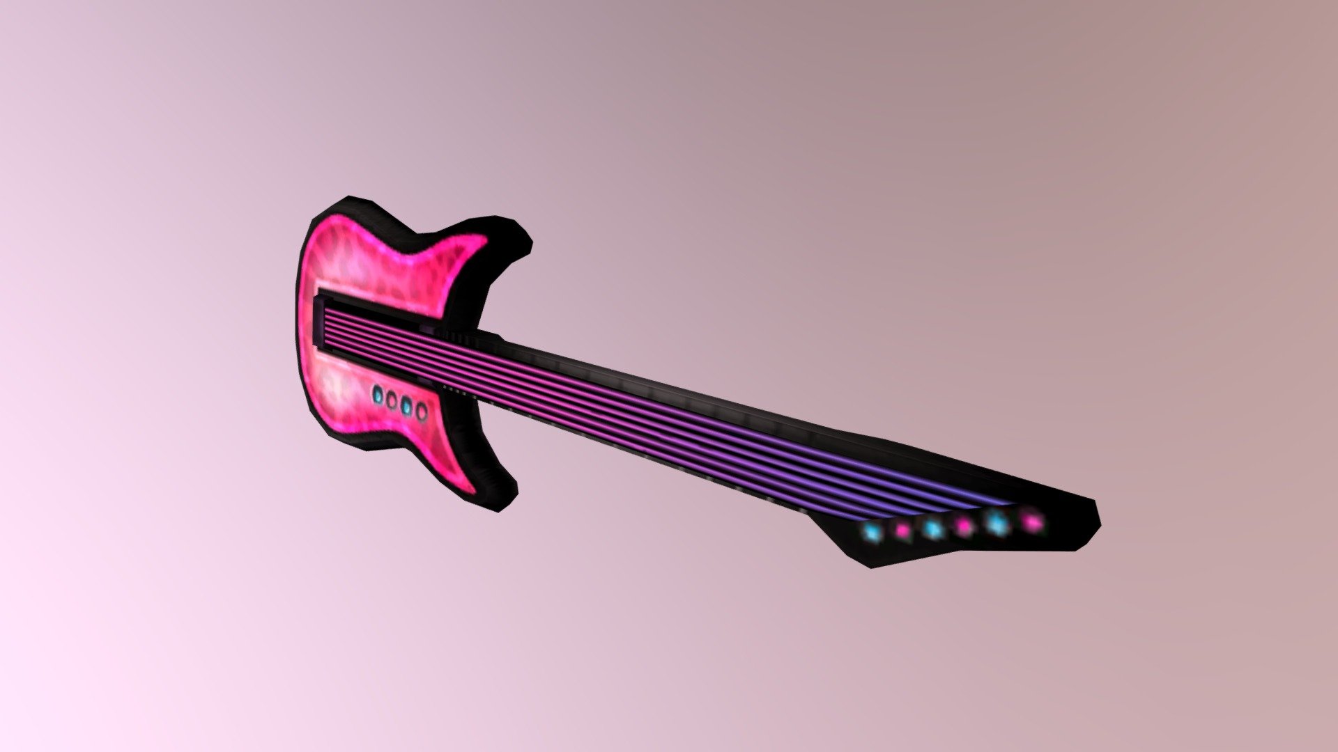 Pink Star Guitar