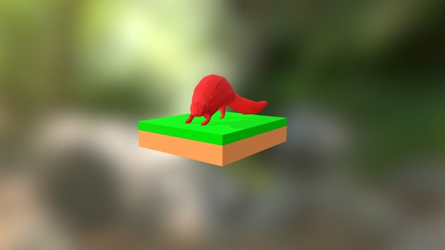 Low Poly Beaver 3D Model