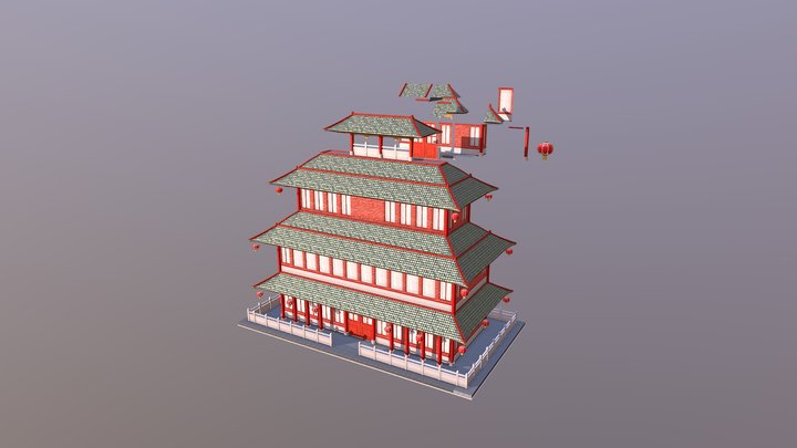 Old Eastern Building 3D Model