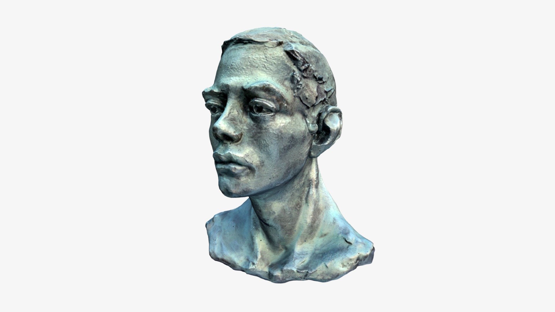 Man’s Head- iridescent green