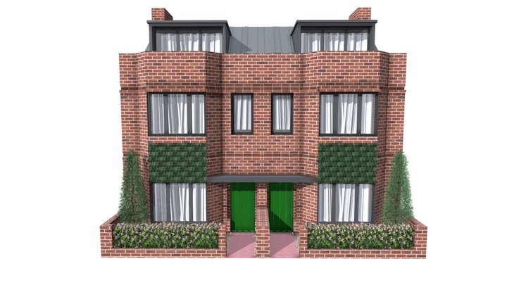 Trafford semi-detached house 3D Model