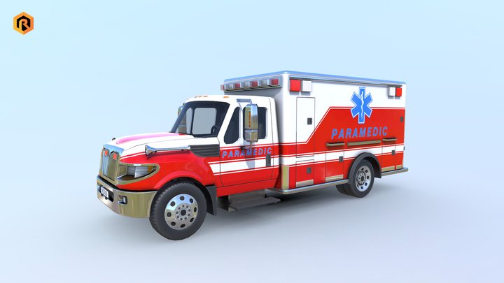 Ambulance Vehicle 3D Model