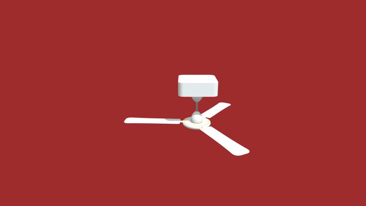 Ceiling fan High Resolution Game Ready Asset. 3D Model