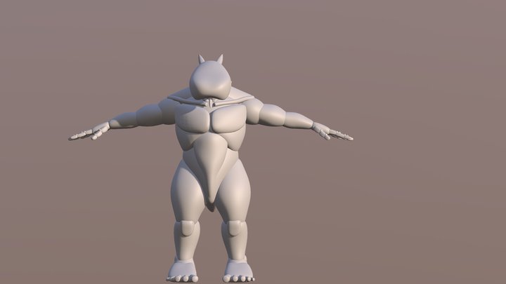 Fera_Croc_vBlockout 3D Model
