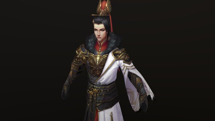 Oriental male role 3D Model
