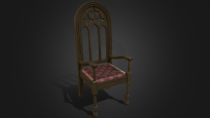 A medieval chair for nobles 3D Model