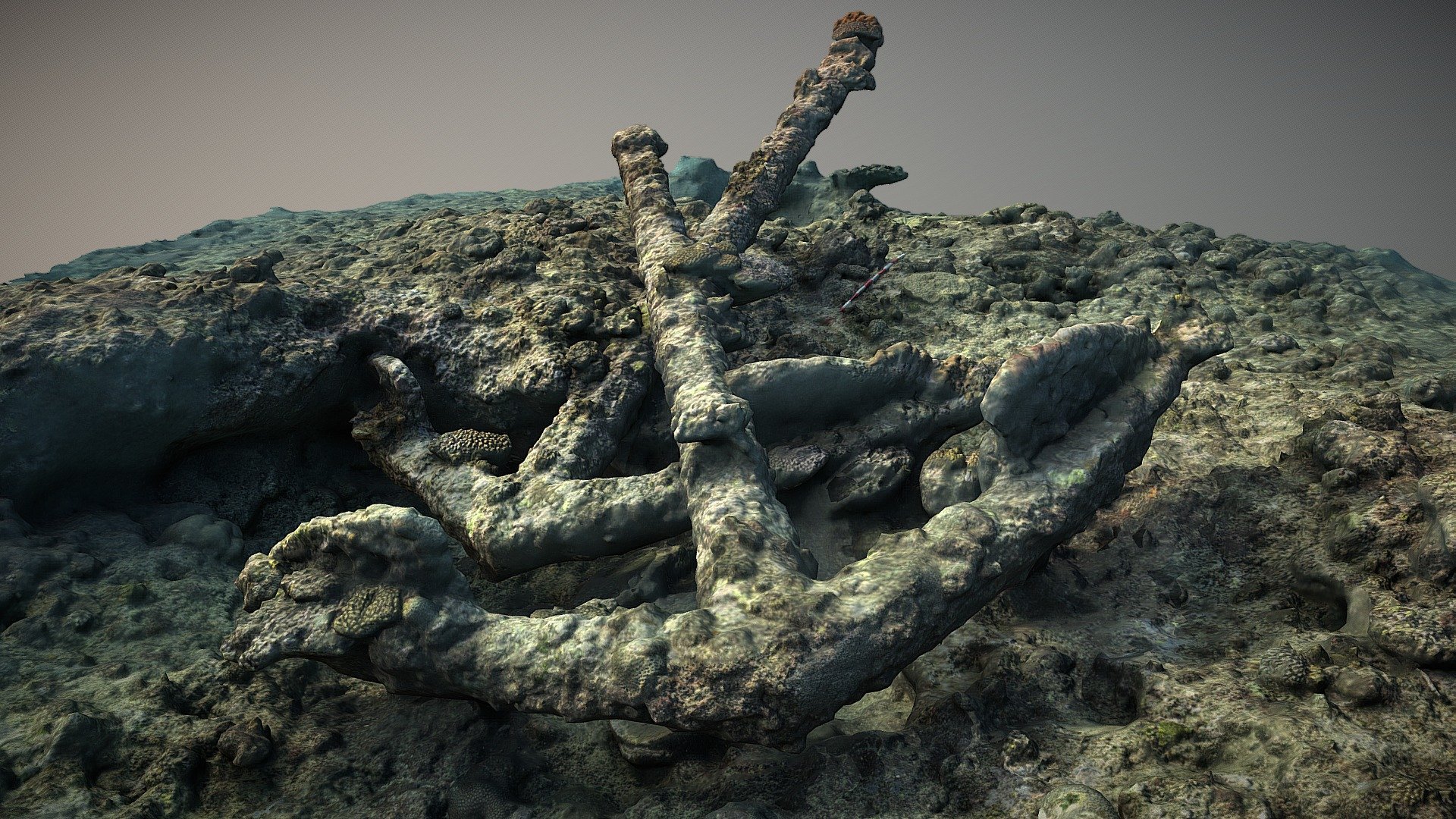Nossa Senhora, crossed bower anchors, Madagascar — Sketchfab embed 3D viewer