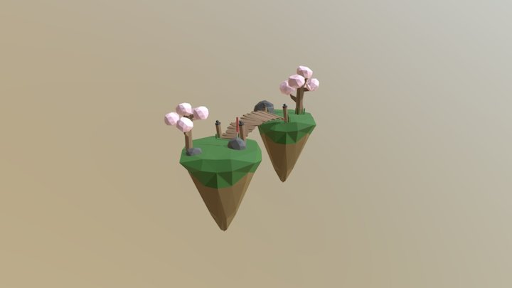 Floating Islands 3D Model