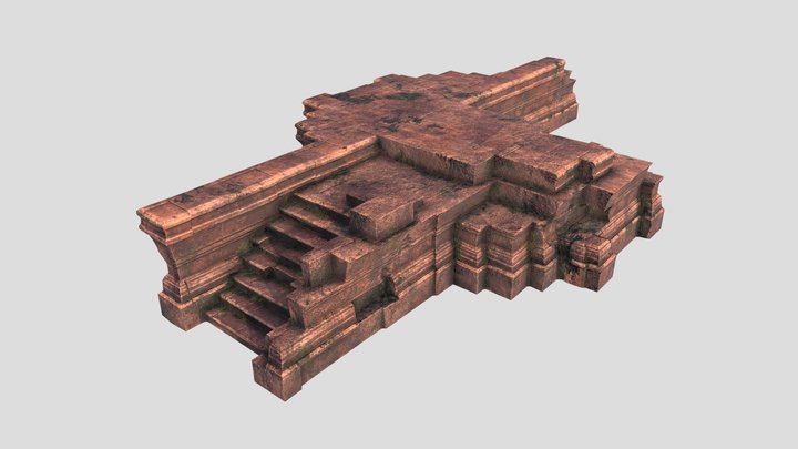 Ruin Ancient Temple - Khmer Architecture A 05 3D Model
