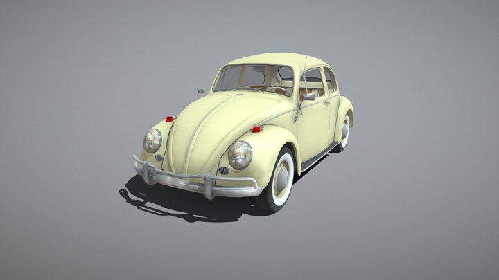 Vintage VW Beetle/Bug 1960s German 3D Model