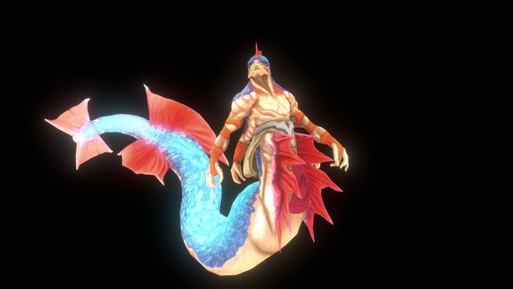 Stylized Sea Monster 3D Model