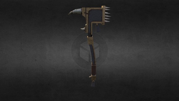 Obsidian Hammer LowPoly 3D Model
