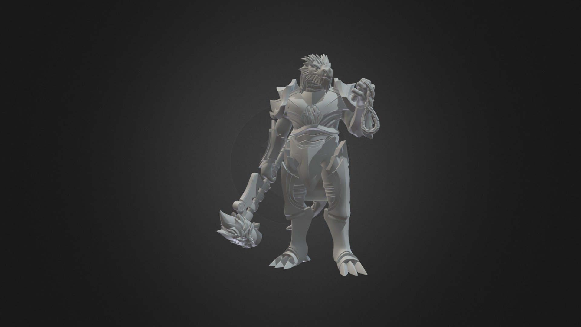 Dragonborn paladin 3D printable