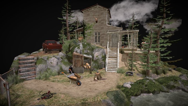 DAE Diorama - Forest Loner 3D Model