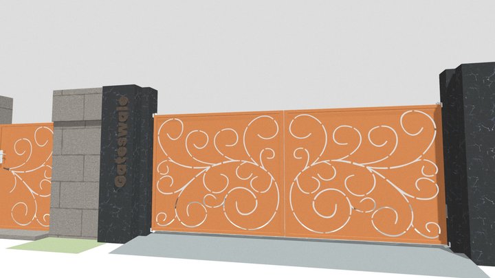 Laser Cutting Gate Design Idea by Gateswale 3D Model