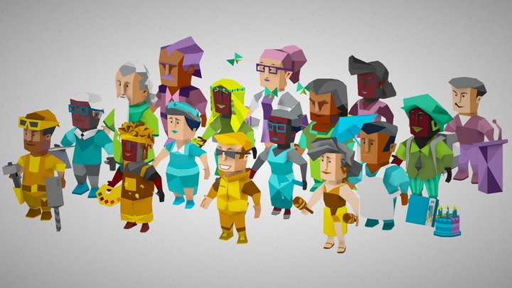 MBTI 16personalities avatars 3D Model