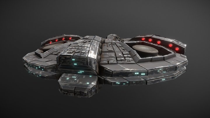 UFO Mother-ship Zero 3D Model