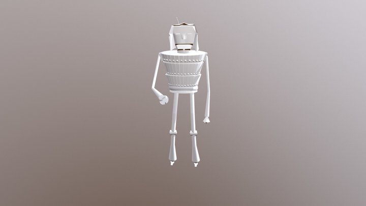 Robot Autoretrato en estilo de Machinarium 3D Model