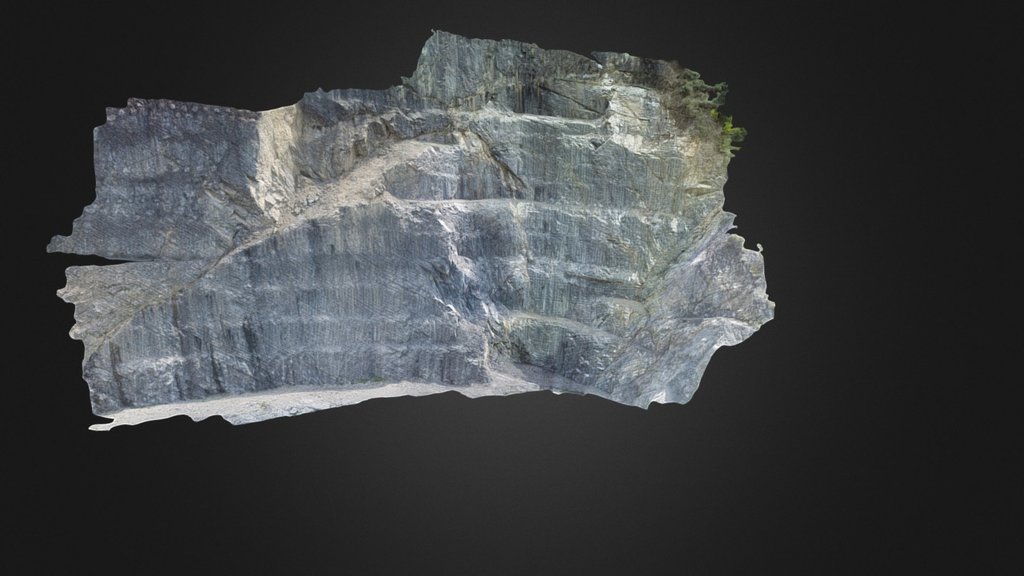 Quarry Rockface Simplified 3d Mesh — Sketchfab embed 3D viewer