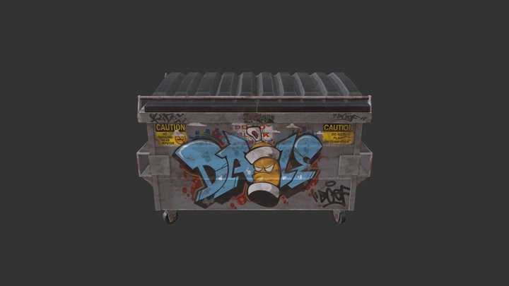 Dumpster game asset 3D Model