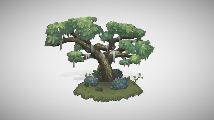 2.5D Live Oak 3D Model
