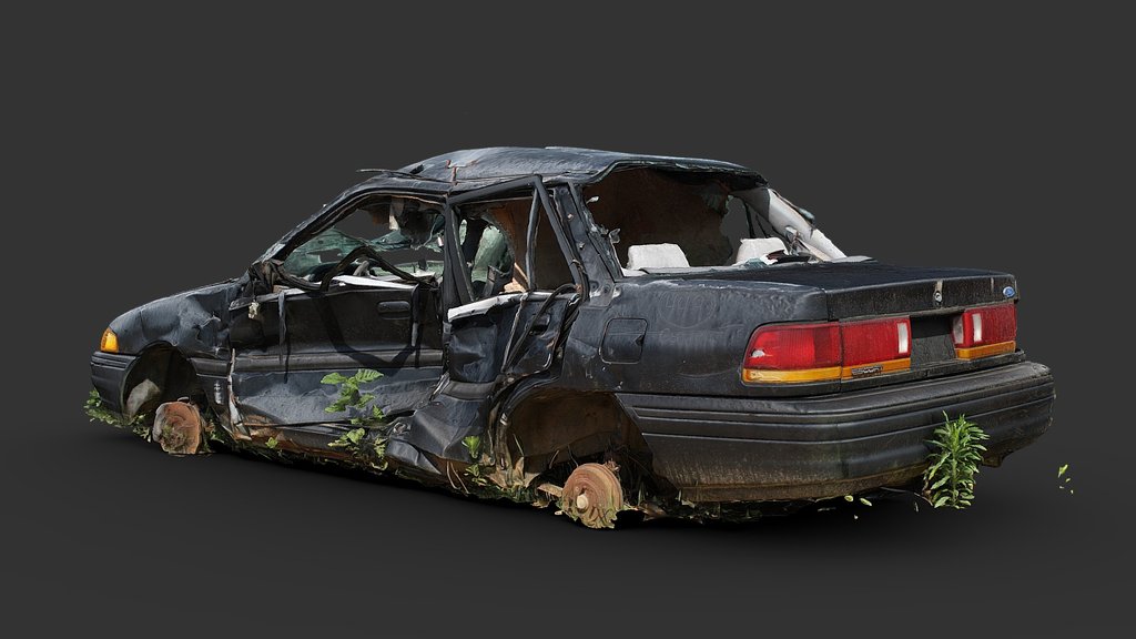 Destroyed Car 02 (Raw Scan)